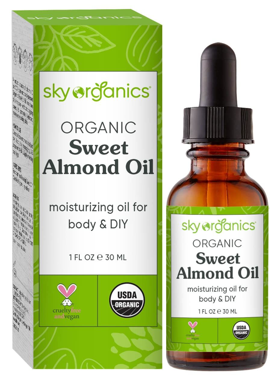 Sky Organics Sweet Almond Oil 1 fl. Oz for Sensitive Skin